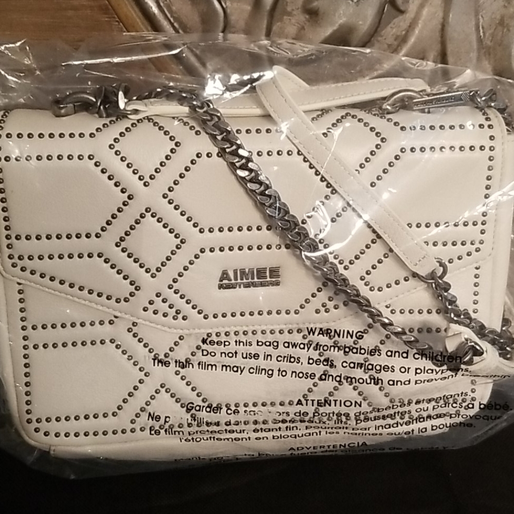 Aimee Kestenberg White Studded Shoulder Bag - Picture 2 of 16